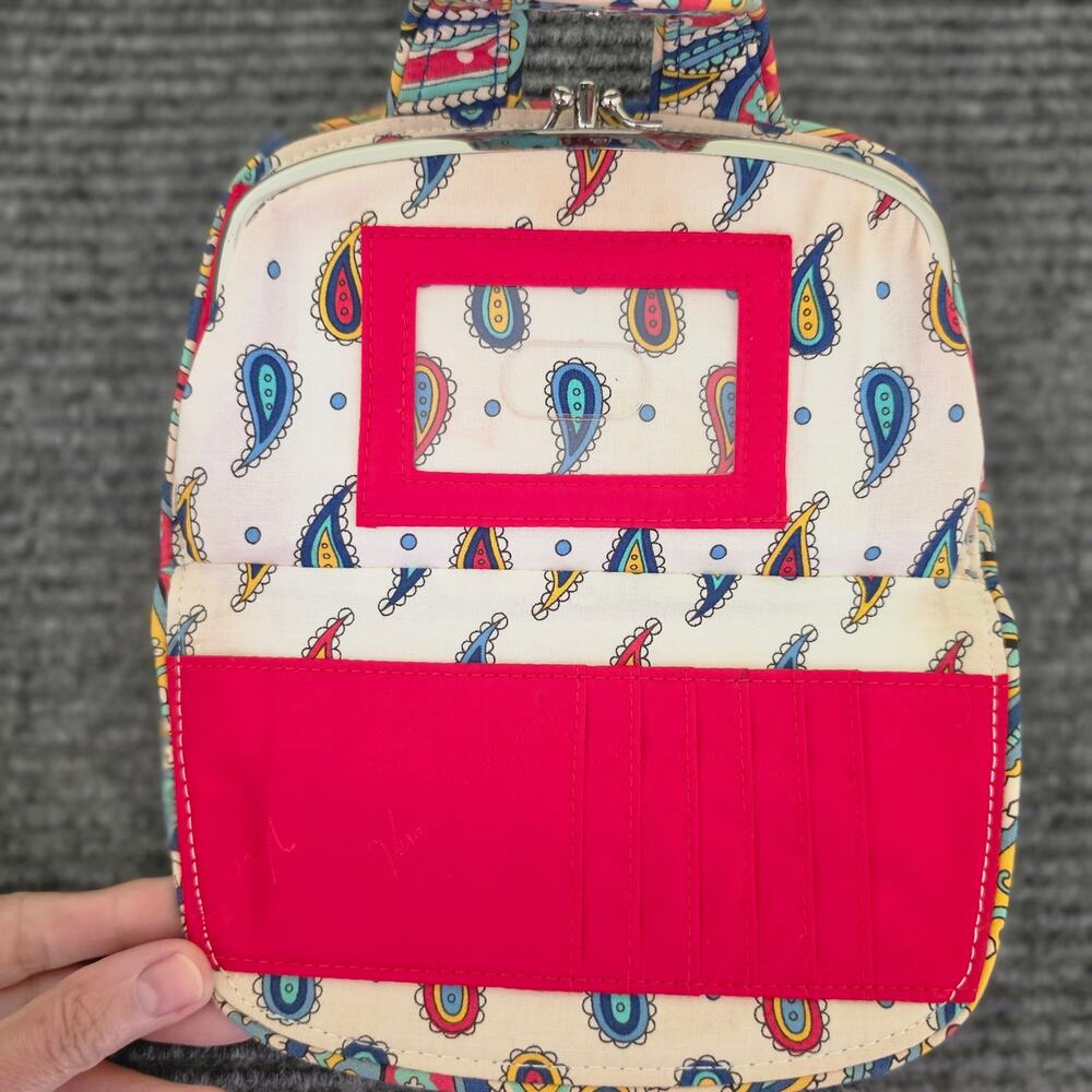 Vera Bradley Marina Paisley Kiss 'n Snap Folding Clutch Wallet - Picture 4 of 10